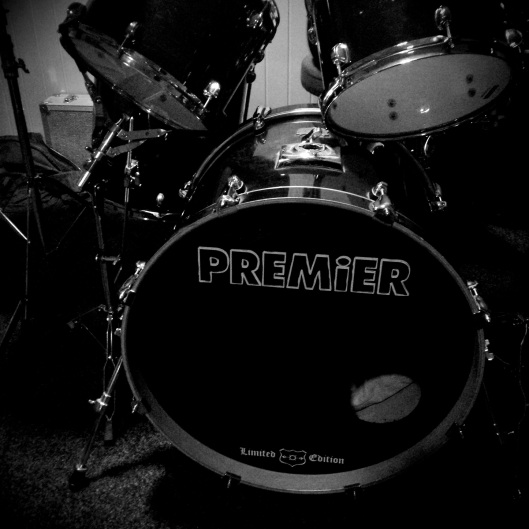 Vintage Premier Drums set up and tuned in D. Tomorrow recordings Rosa Sky